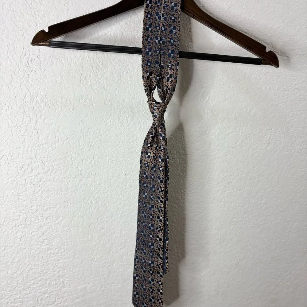 Ted Baker London Geometric Blue and Tan Tie